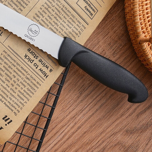 Bread knife serrated toast special knife, commercial private household baking knife, western-sized knife, wide-tooth 14-inch saw knife, QN3889