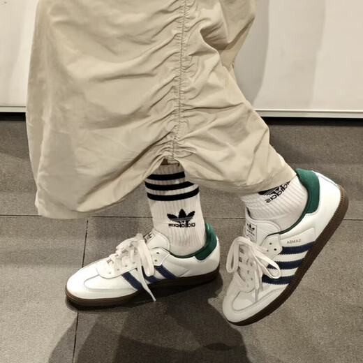 阿迪达斯 （adidas）Samba OG 德训鞋女士新款白绿蓝休闲板鞋 IH4882 白色IH4882 （） 35.5