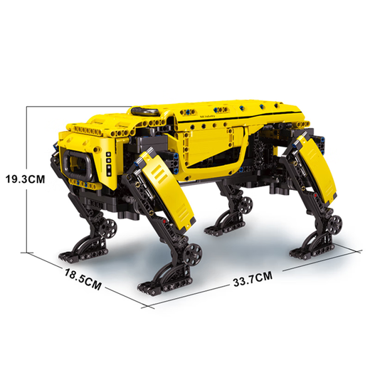 Bloques de construcción de programación infantil Robot Robot Robot Electric Mechanical Dog de 6 a 14 años Juguetes de ensamblaje de niños Adecuados para nueva tecnología negra Ala al ala dragón/695 piezas