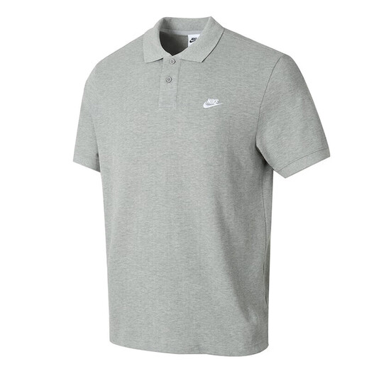 耐克（NIKE）POLO衫短袖翻领夏男士休闲健身纯棉刺绣灰色训练上衣运动T恤 FN3897-010专柜正品假一赔十 S 推荐100-120斤