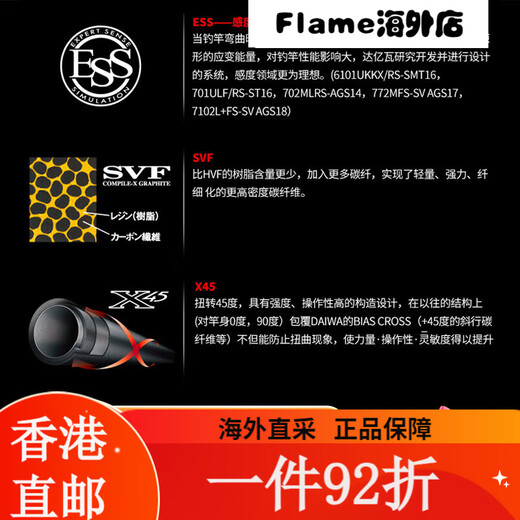 DAIWA STEEZ RD661/681 Four disciples of Stiz Athletics Black Jack Luer Rod 1.98m SCC66ML-G Lightning