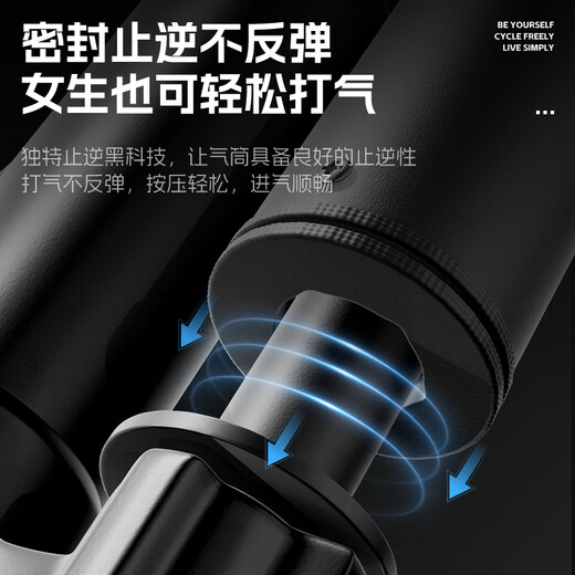 WestBiking bicycle pump household inflatable pump universal high pressure pump black with pump