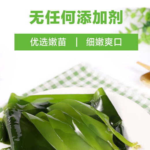 福建霞浦盐渍海带苗新鲜特厚昆布无沙高泡发低盐火锅炒菜商用批发 盐渍海带苗1包500g