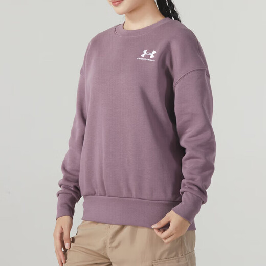 Under Armour Offizielle Website Frauenkleidung 2025 Sommer Neues Fleece Warm Sportswear Lose Training rundes Nacken-Sweatshirt Casual Pullover 1379475-500 S 160/80A
