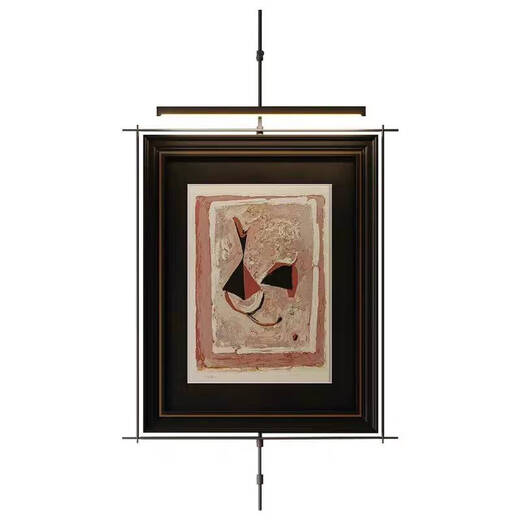 
Yonghuan wall metal hanging boom hanging painting with light style hotel model room entrance tea room creative decoration decoration A style overall 13575 picture frame 6380 light wiring model