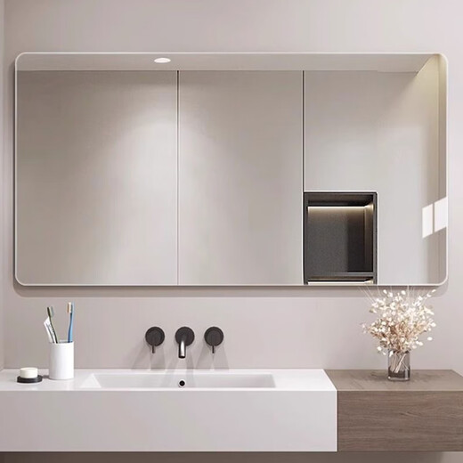 Quanpinwu Acrylic soft mirror wall mirror hand washing bathroom bathroom full-body mirror hanging wall without punching self-adhesive 30*40