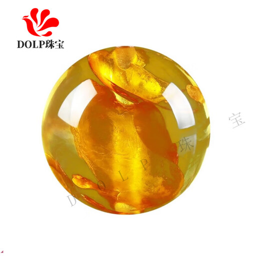 DOLP natural flower amber beeswax loose beads bracelet amber with beads large round beads single bead top bead cultural play men and women rough stone accessories 8mm single