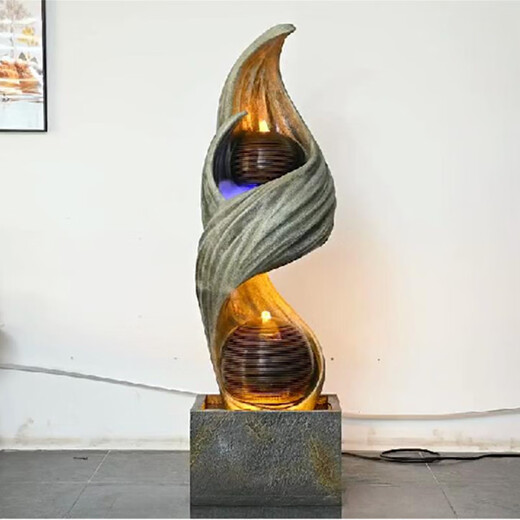 Creativo de estilo europeo Feng shui bola que fluye adornos de la fuente de agua en el hogar sala de estar balcón de entrada decoración 6624