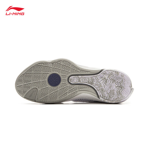Li Ning Wade City 13 Encore 丨 Leichtes hoher Rebound-Basketball-Profi-Wettbewerbsschuhe für Männer 25 neue Sportschuhe Standard Weiß/Leichte Rauch-3 42