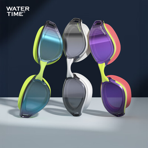 WATERTIME swimming goggles myopia high definition racing waterproof anti-fog coating swimming goggles men's and women's swimming cap set swimming equipment Green Shadow Walker myopia 400 degrees