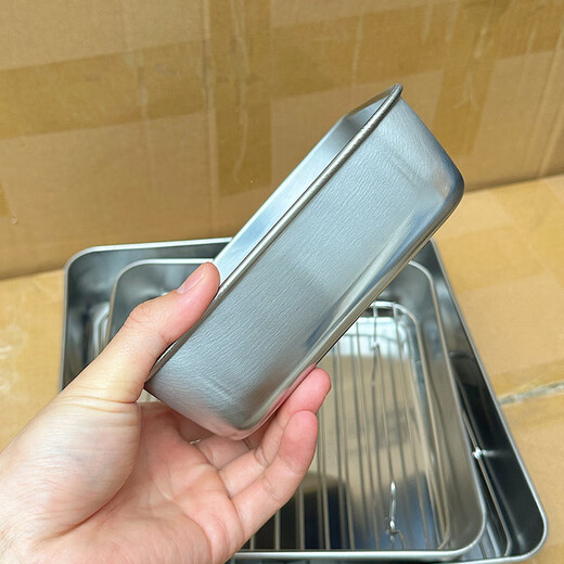 FGFN Germany air fryer baking pan square grill grease barrier oven stainless steel grilling mesh plate small square baking pan with mesh