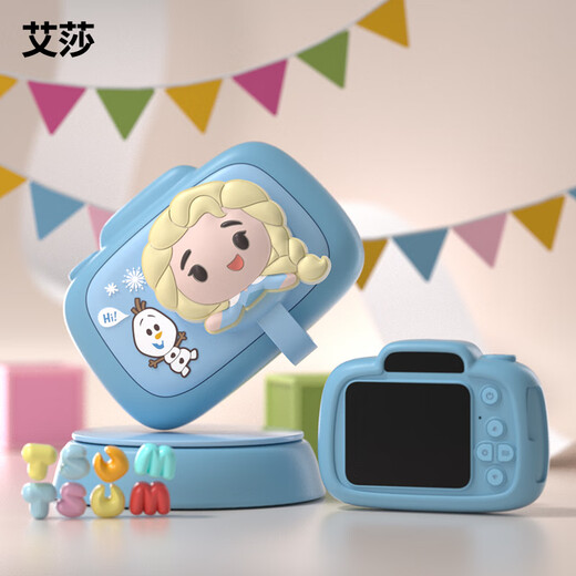 Disney Children's Camera HD Digital Toy Color Portable Video Recordable Anti-fall Elsa Blue Girl Birthday Gift