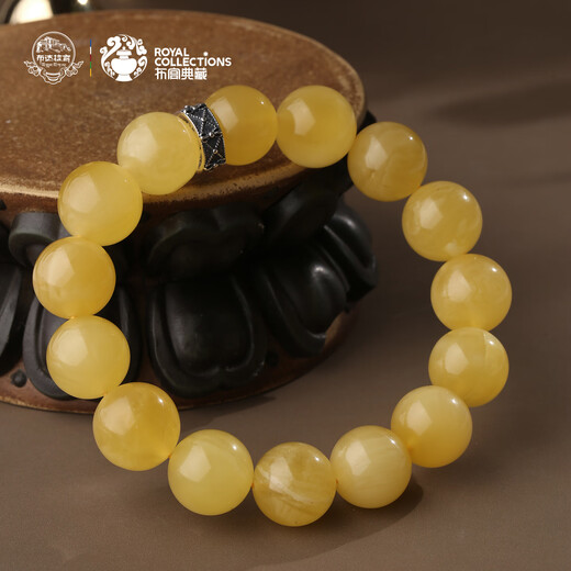 Potala Palace Beeswax Silver Separator Bracelet Single Circle Rosary Beads for Men and Women Large Simple Bracelet Beeswax Silver Separator Bracelet