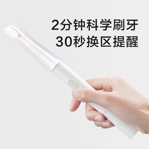 Xiaomi (MI) Mijia Electric Toothbrush Adult Couple Male and Female Birthday Gift Soft-Bristled Ultrasonic Practical Portable Wedding Popular Item Mid-Autumn Gift T100 White