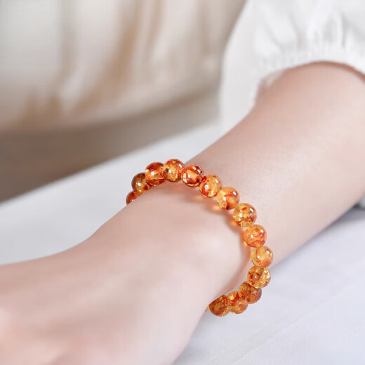 DL 1998 Fat Donglai same style amber single bead natural beeswax amber loose bead amber round bead bracelet bead with bead bracelet size about 10mm 1 piece