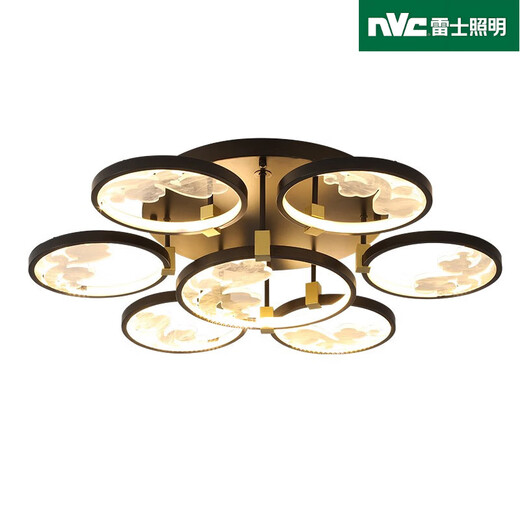 雷士（NVC）2025新款新中式吸顶灯LED客厅灯中国风禅意卧室现代简约大气家用 1W 6623-3头三色光