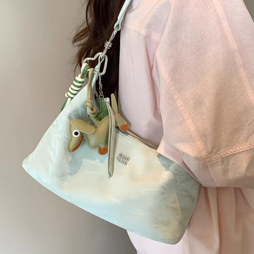 南风Chio2nd薄荷湖泊托特包包女款2025年腋下女包单肩斜挎包七夕礼物 薄荷绿 今日拍下送小狗挂件一个