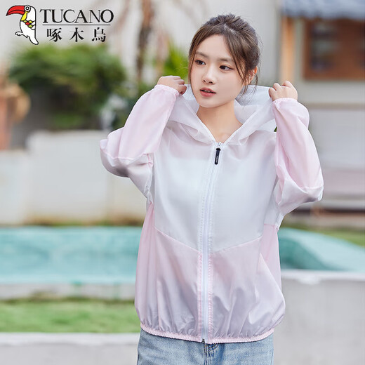 TUCANO;啄木鸟防晒衣女夏季款冰丝防晒服外套2025年薄款轻薄中国风通勤 夏季防晒拼色夹克-蓝色薄 轻薄 M 建议体重80-115斤