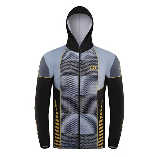 Dayiwa Ice Silk Sun Protection Clothing Breathable Sun Protection Fishing Clothing Anti-mosquito Luaji Fishing Sun Protection Clothing Upf50+ Platinum. Sun Protection Clothing XL (140-160Jin Jin equals 0.5kg)