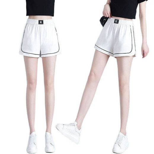Pantalones deportivos para mujeres de moda xcfreht Pantalones deportivos para mujeres 2025 Nuevos pantalones de ocio de alta cintura con pijamas en casa Hot Pants 2679 Black S 85-95Jin [Jin equivale a 0.5 kg]