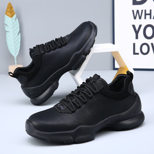 
NOSSKISS International Luxury Brand Men's Shoes 2025 New Leather Sports and Casual Shoes Summer Hollow Breathable Soft Sole Hiking Shoes Black [Hidden Breathable] 40 Equal to Sports Shoes 41 Size