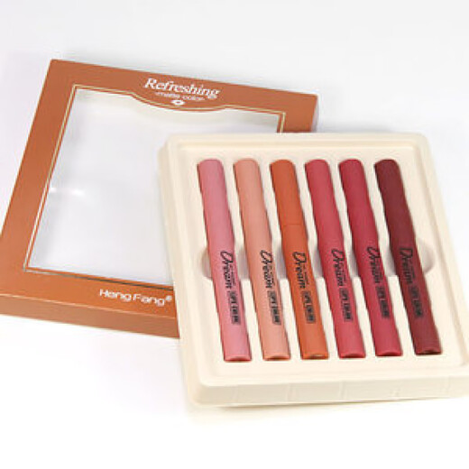 Hengfang H Kapsel Lippenstift Drei-Farben Lipstick Set Lippenstift Studentin Lipstick Chinesischer Stil Schönheit H144 9855A Lippen + Handschutz (Strawberry)