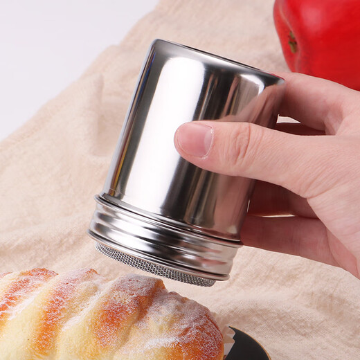 Gongda 304 stainless steel seasoning jar duster barbecue powder jar sprinkler pepper bottle coffee sieve cylinder flour sifter 304 large - diameter 6.5 height 12cm