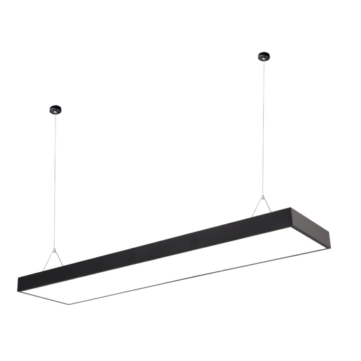 Deyan Office LED Strip Light Conference Room Office Light Chandelier Light Office Building Mall Fitness Commercial Lighting Black Right Angle 120*30-72W White Light