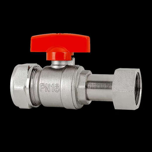 Enbaole copper thickened aluminum-plastic pipe clamp sleeve inner wire active ball valve solar energy 1216/1620/2025 floor heating pipe valve 12163/4 inner tooth copper ball copper rod yellow handle