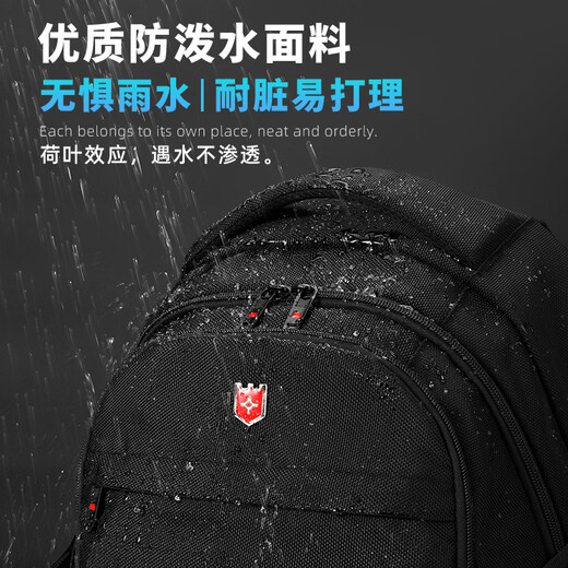 JINSHIWQ backpack men's large capacity business travel bag computer backpack mountaineering school bag computer bag black exclusive extra large size