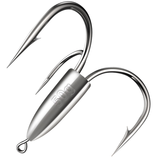 Langjixuan with lead pendant has barbed three hooks, three anchor hooks, three claw hooks, fish hooks, fish hooks, fishing gear and fishing supplies, large size about 50 grams (pack of 3)