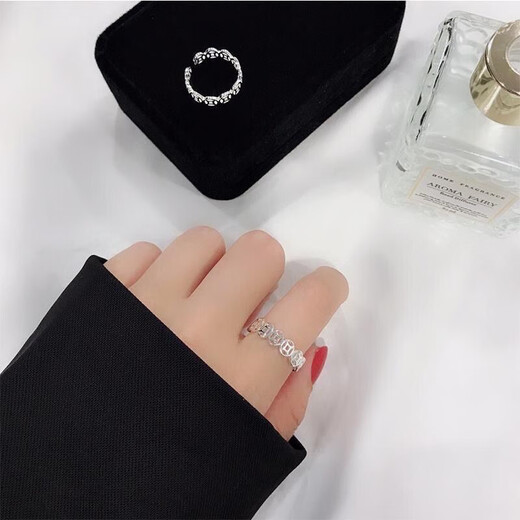 KZD Old Phoenix Pure Silver 9999 Copper Coin Ring Opening Fashion Transfer New Light Luxury Silver Jewelry Index Finger Ring Finger Coin Sterling Silver Ring (Opening Adjustable) 1.03g Comes with Original Gift Box and Certificate