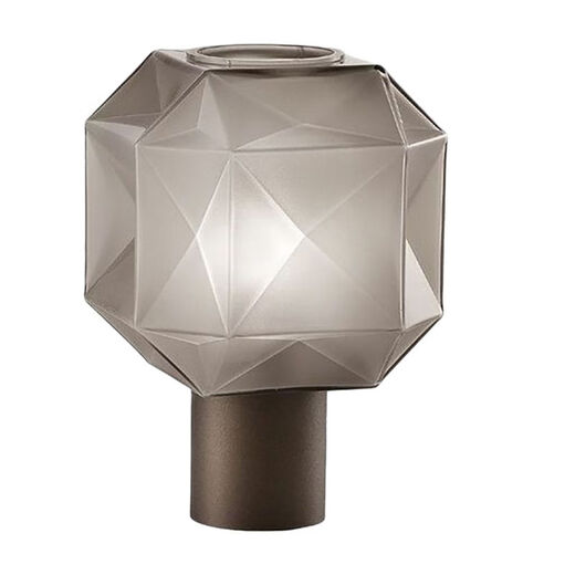 Nachtlampe dekorative leichte Luxusschreibtisch Lampe nordisch moderne einfache Glasdesigner Wohnzimmer Schlafzimmer Modell Zimmerlampe M1049 Rauchgrau -Modellknopfschalter