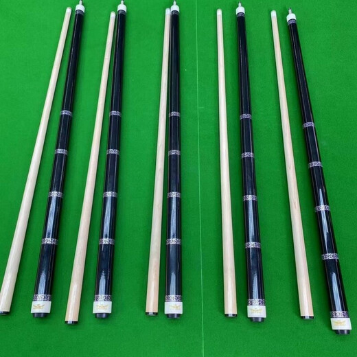 Three big heads, middle head split high-end silver ring nine-ball chasing points Chinese black eight replica 1 1 handmade billiard cue Zhengtu 3 single pole + pole bag middle head 11.5mm
