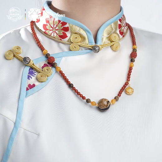 Potala Palace Sichuan material southern red pendant with amber beeswax agarwood necklace for men and women in the year of your life as a birthday gift for your boyfriend