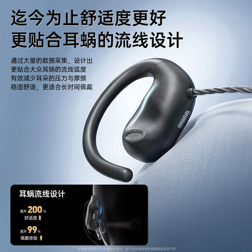 Stike's best-selling 10W+ wired headset computer with microphone hanging ear bone conduction concept ear clip does not enter the ear computer notebook running karaoke e-sports game USB interface headset