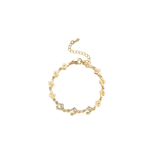 RSRDDY old Phoenix gold store same style diamond note bracelet trendy new bestie temperament gold plated bracelet pure silver bracelet SLA51 gold 8.27 same style as Lao Fengxiang