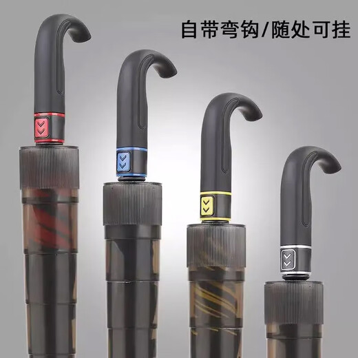 Enlarged bold golf waterproof cover black plastic rain or shine umbrella storm umbrella extra large three-person umbrella sun protection ultraviolet rays enlarged and strengthened yellow straight handle