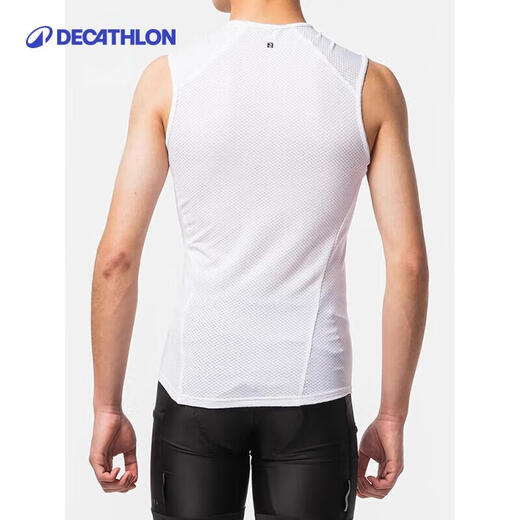 Decathlon cycling jersey road mountain biking inner top sleeveless breathable slim sports vest white L-1779031