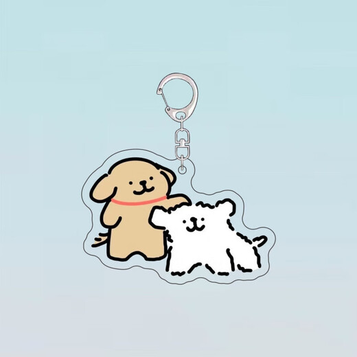 Line puppy keychain promotion fun cartoon cute toys school bag pendant acrylic puppy keychain*1 (random)