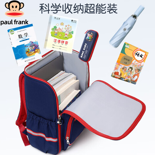 Big Mund Monkey Student Style Primary School Schultaschen für Mädchen für Mädchen erste bis Sechste Klassen Jungen Kinderkörper reduzieren Ridge Protection Rucksack 8801 Rosa große Größe (Klassen 3-6)