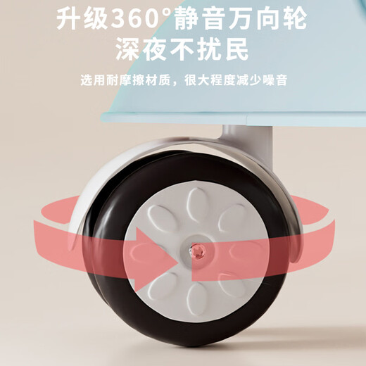 OENY婴儿学步车2025款防o型腿6-18月男女宝宝防侧翻可折叠滑行助步车 晴天蓝【静音轮+360°旋转】 多功能学步助步周岁生日礼物
