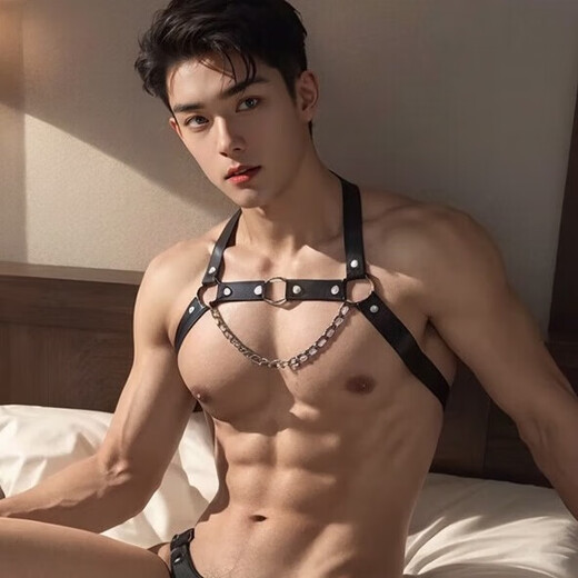 Men's sexy underwear, thong, can be worn when going out, men's stuffed valet outfit, private sexy underwear, men's and women's butt-covering skirt, macho bondage suit underwear set, one-size-fits-all