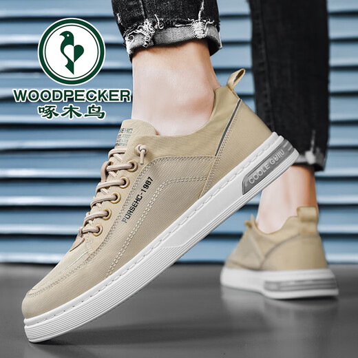 Pecker toile Chaussures masculines pour l'été 2025 Nouvelle Silk Ice Silk respirant des chaussures en tissu de vieille habitant non résistantes à l'usure travaillant des chaussures basses kaki 43
