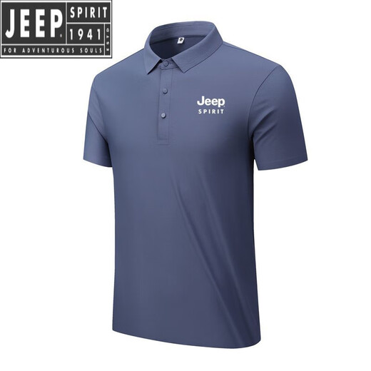 Jeep Spirit Большой размер мужской половой футболки для летней футболки летняя девчонка. Случайный случайный и дышащий лацкатный верхний перламуд.