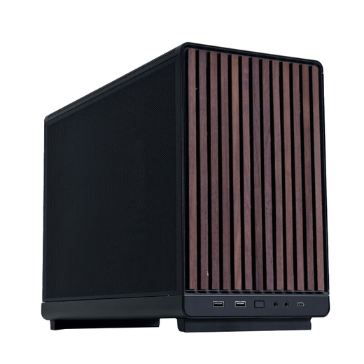 LIANLI A3 case wood version 360 water-cooled desktop mini mini case MATX desktop game e-sports mesh cooling supports 415mm long graphics card Lianli A3 wood grain black