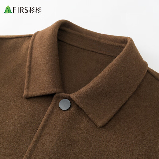 Shanshan wool double-sided woolen jacket men's spring and autumn casual warm lapel woolen coat top short coat men's clothing