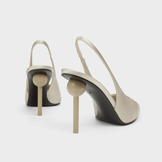 Charles/Keith25 Autumn New Product Temperament Toe Toe Heel Diamond Decoration Sandals Talls High Birthday Gift CK1-60280485 Gold Gold 39 (250)