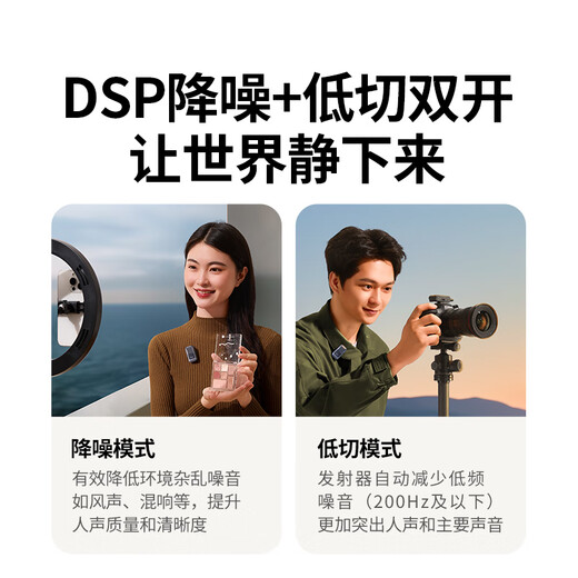 Green Alliance MIC6 wireless lavalier microphone one-to-two camera radio microphone live broadcast noise reduction mobile phone radio outdoor anchor video shooting professional equipment