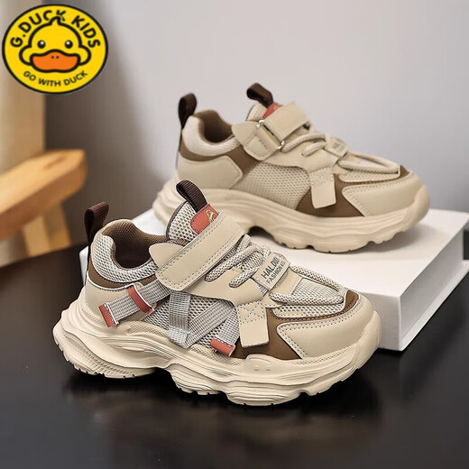 G.DUCKKIDS flat foot inner horoscope special correction shoes for girls' foot inner and outer tilt mesh shoes spring and summer arch support sneakers 6218 gray (sole net in summer) [correction shoes] 30 inner length 19.1cm